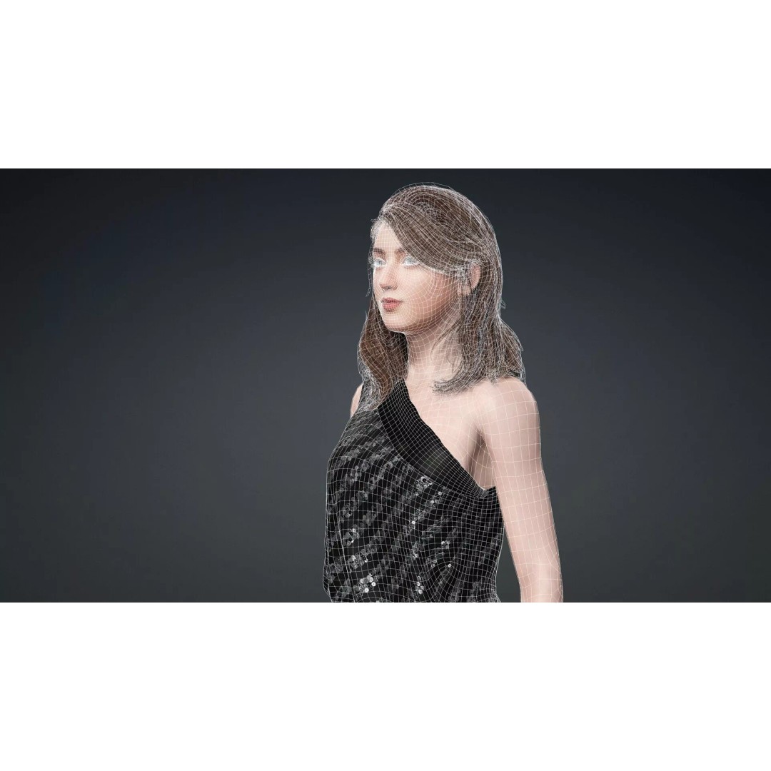 Beautiful Woman Character 3D Model – High Poly Rigged PBR Asset, FBX - View 20