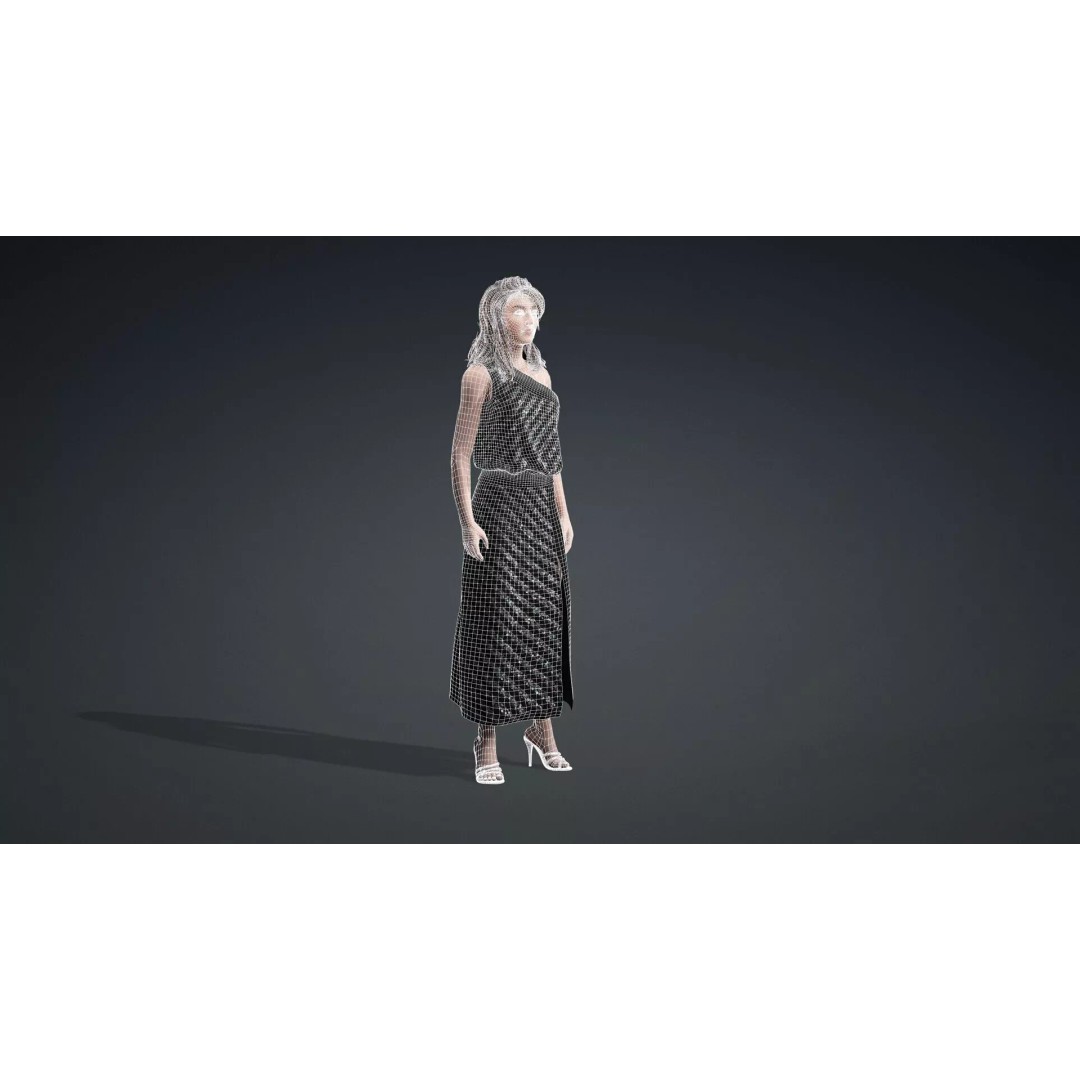 Beautiful Woman Character 3D Model – High Poly Rigged PBR Asset, FBX - View 21