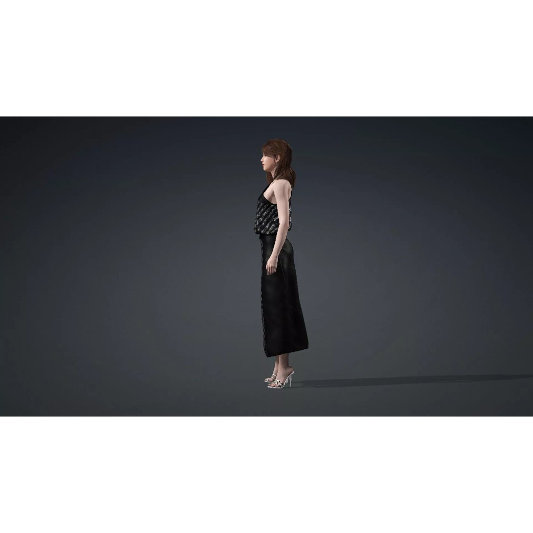 Beautiful Woman Character 3D Model – High Poly Rigged PBR Asset, FBX - View 5