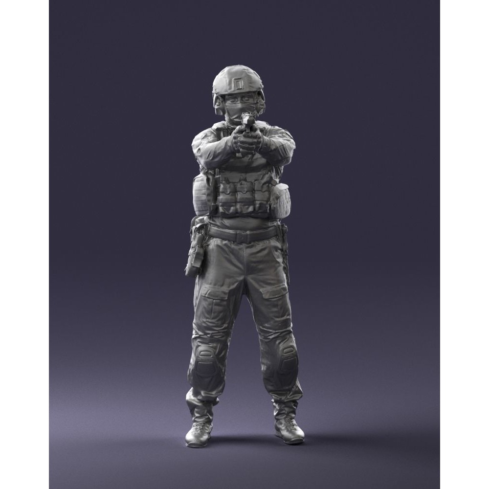 Modern Soldier 3D Model – Tactical Character for Games, FBX - View 12