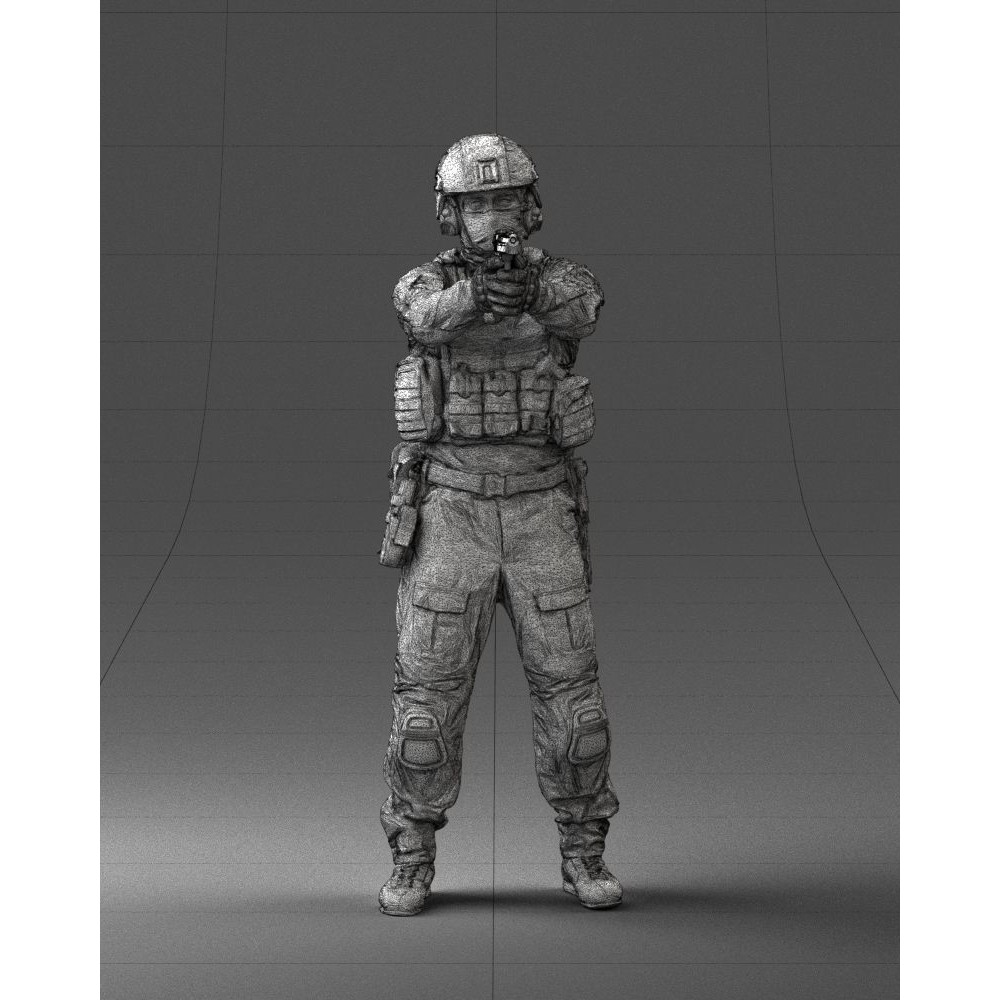 Modern Soldier 3D Model – Tactical Character for Games, FBX - View 13