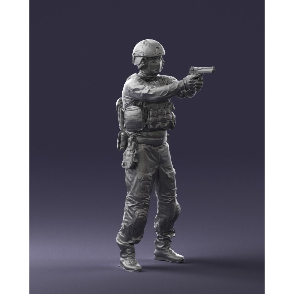 Modern Soldier 3D Model – Tactical Character for Games, FBX - View 15