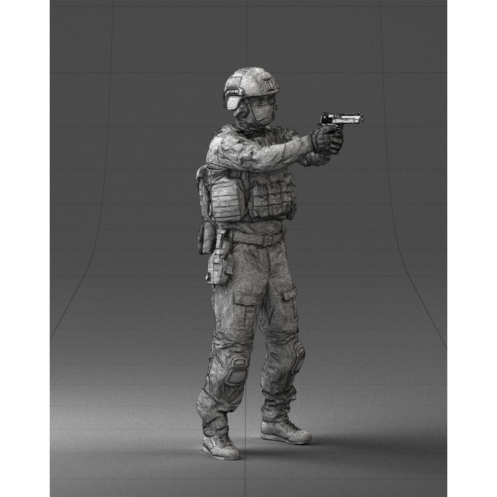Modern Soldier 3D Model – Tactical Character for Games, FBX - View 16