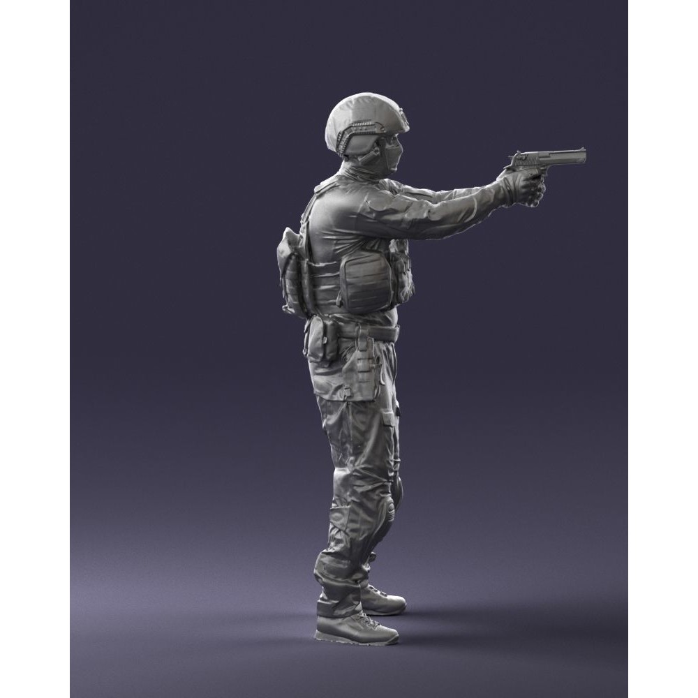 Modern Soldier 3D Model – Tactical Character for Games, FBX - View 18