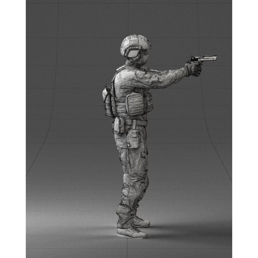 Modern Soldier 3D Model – Tactical Character for Games, FBX - View 19