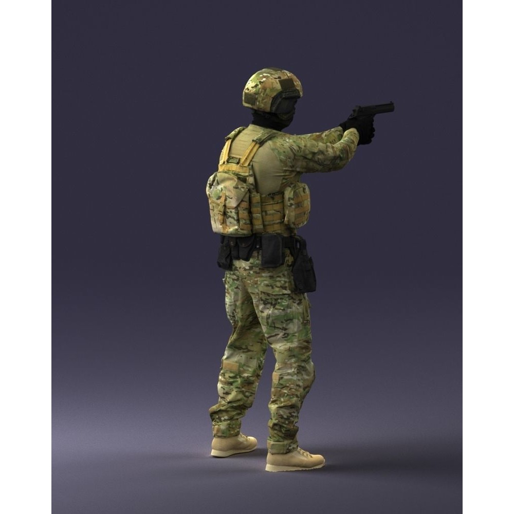 Modern Soldier 3D Model – Tactical Character for Games, FBX - View 20