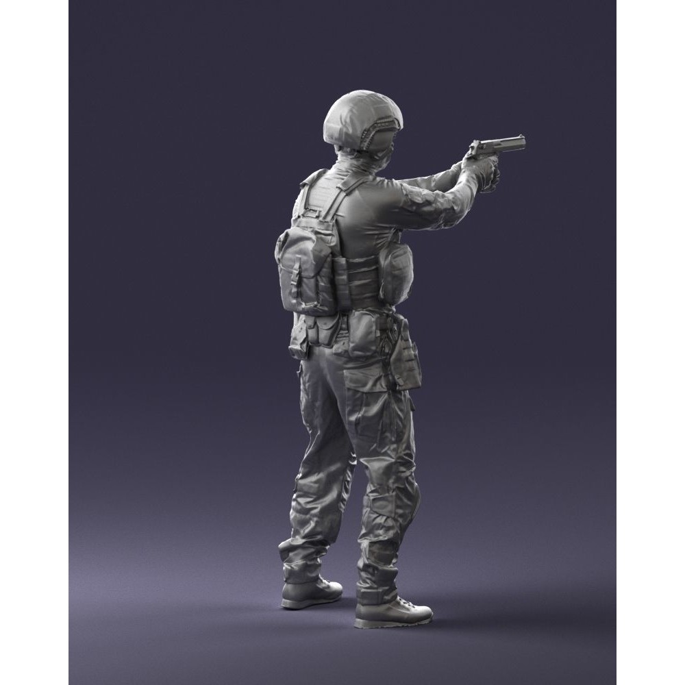 Modern Soldier 3D Model – Tactical Character for Games, FBX - View 21