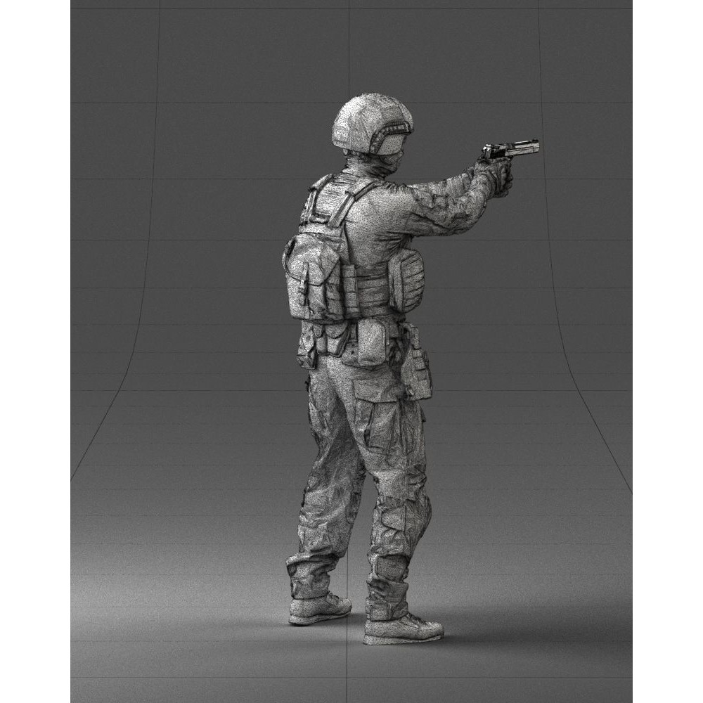 Modern Soldier 3D Model – Tactical Character for Games, FBX - View 22