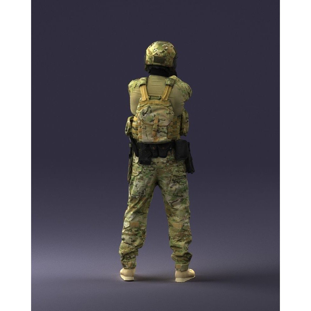 Modern Soldier 3D Model – Tactical Character for Games, FBX - View 23