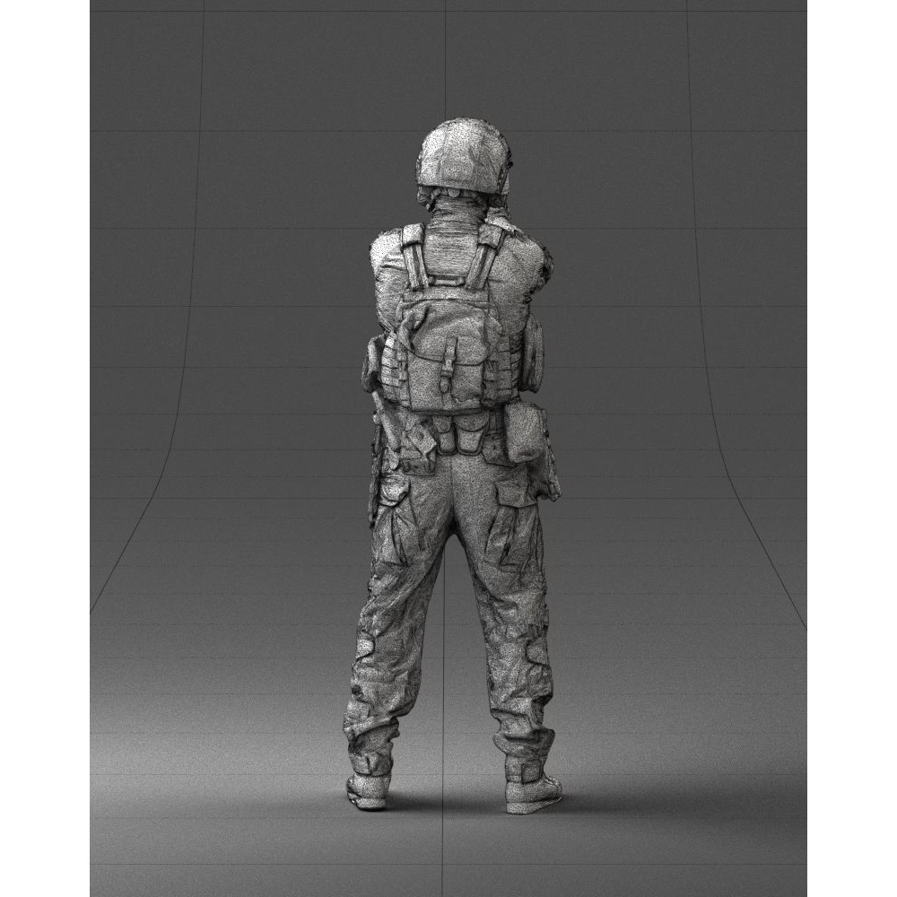 Modern Soldier 3D Model – Tactical Character for Games, FBX - View 25
