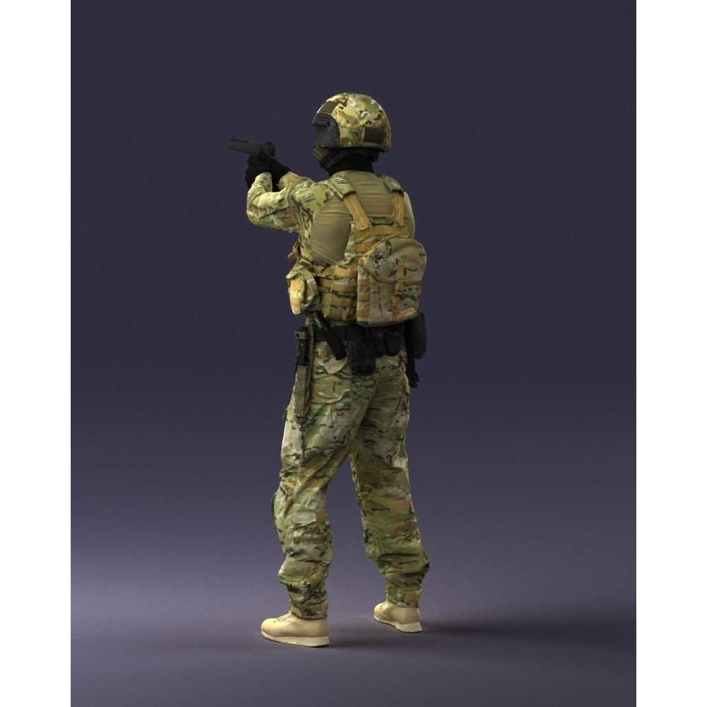 Modern Soldier 3D Model – Tactical Character for Games, FBX - View 26