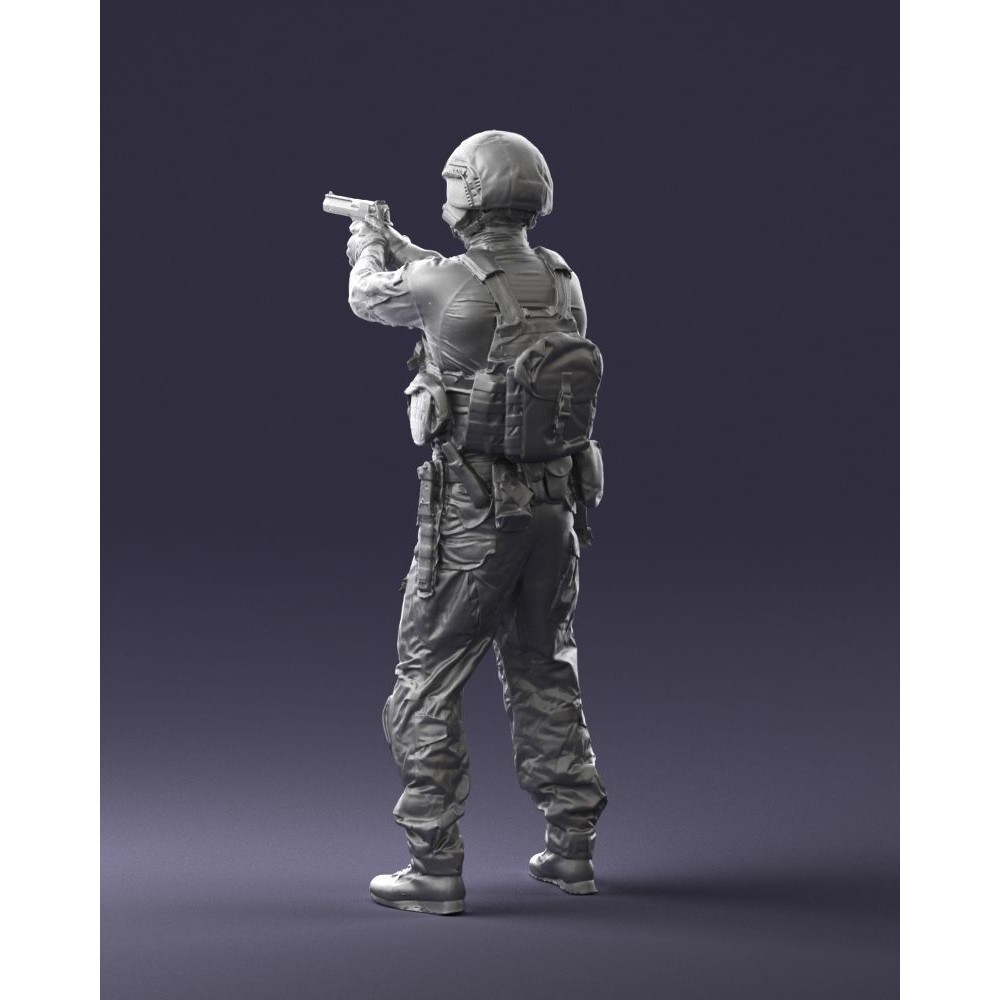 Modern Soldier 3D Model – Tactical Character for Games, FBX - View 27