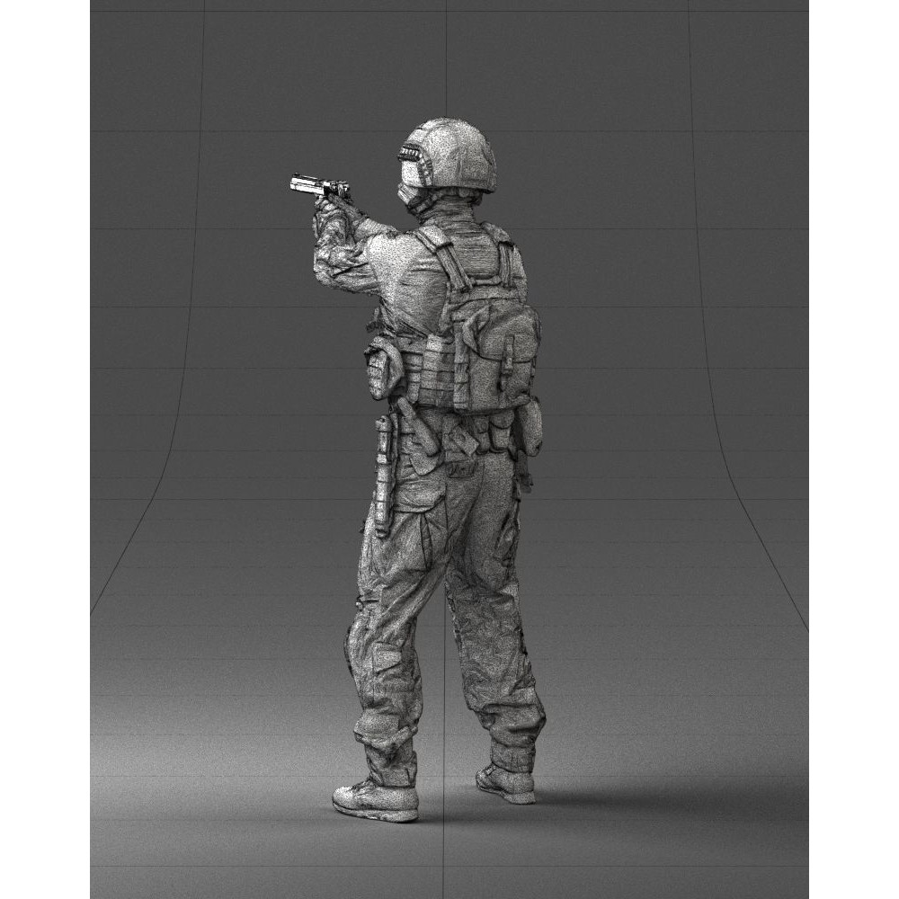 Modern Soldier 3D Model – Tactical Character for Games, FBX - View 28