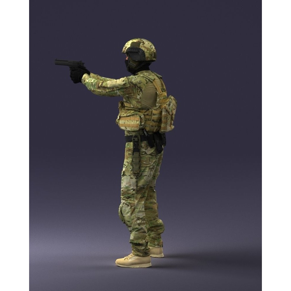 Modern Soldier 3D Model – Tactical Character for Games, FBX - View 29