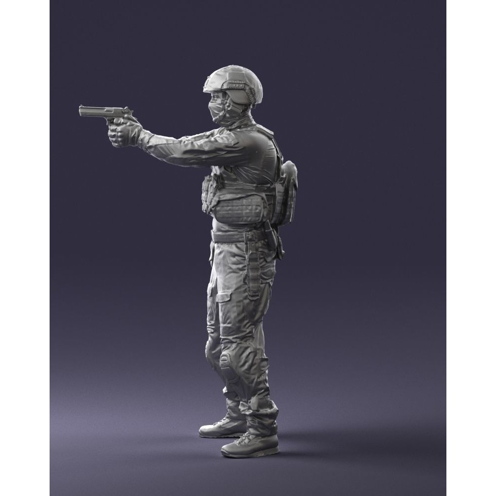 Modern Soldier 3D Model – Tactical Character for Games, FBX - View 33