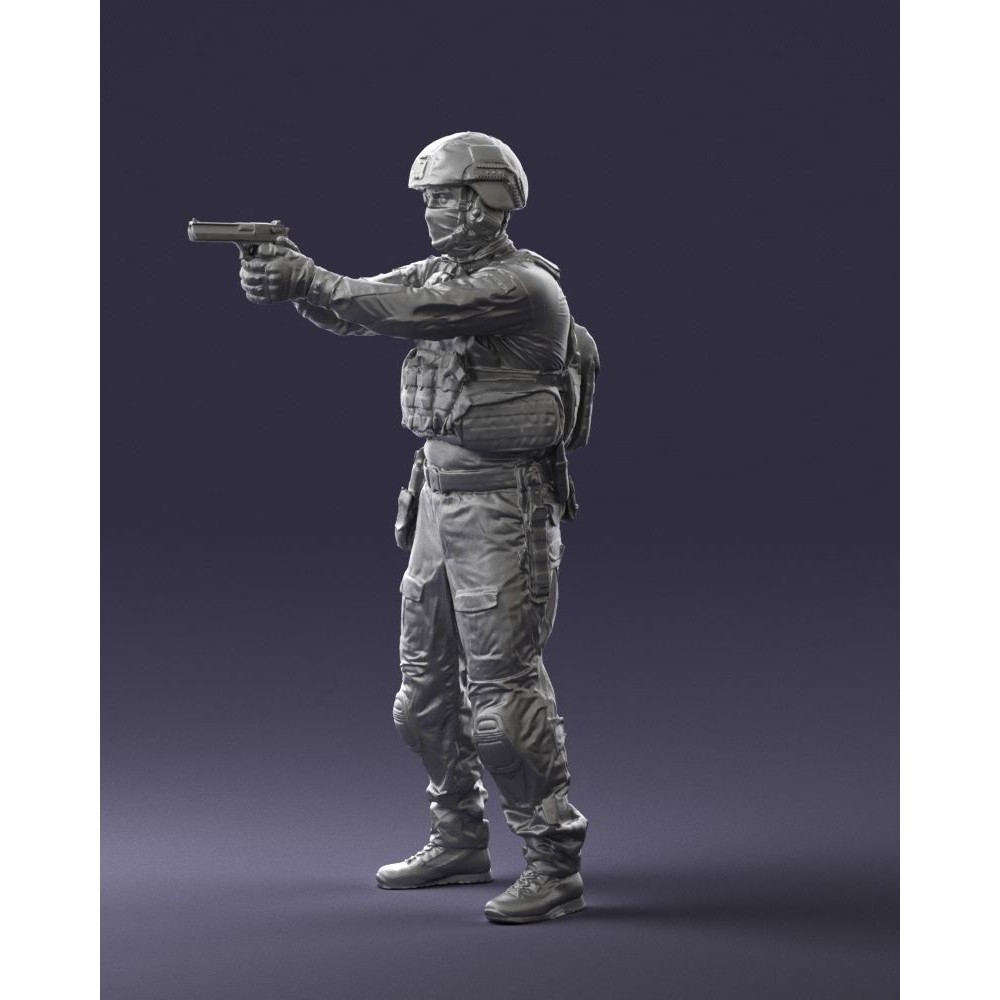 Modern Soldier 3D Model – Tactical Character for Games, FBX - View 36