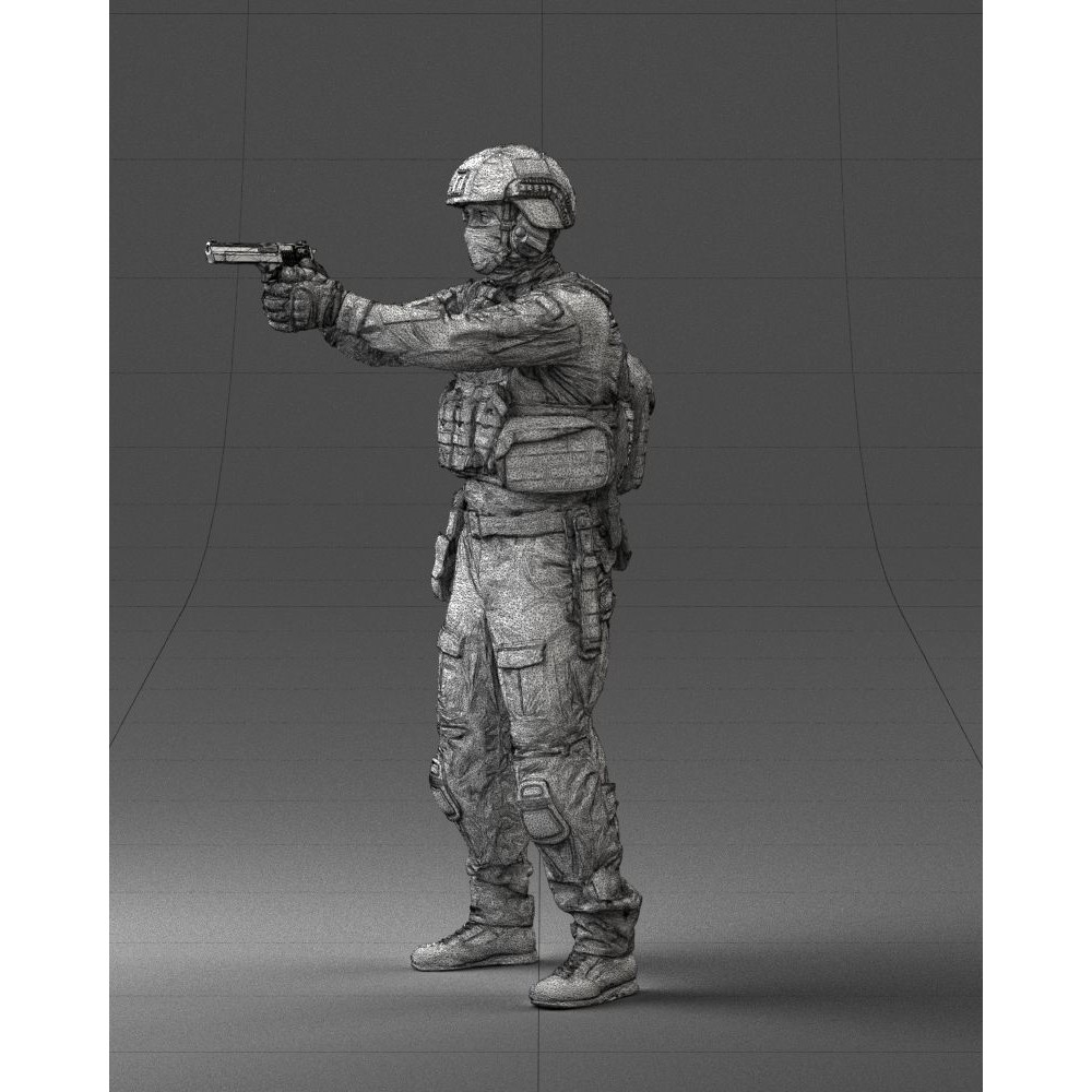 Modern Soldier 3D Model – Tactical Character for Games, FBX - View 37
