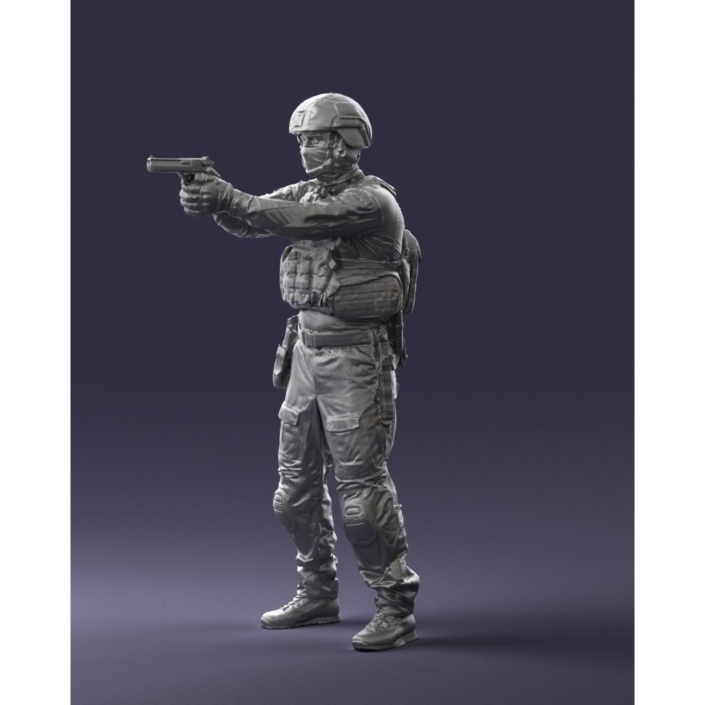Modern Soldier 3D Model – Tactical Character for Games, FBX - View 39