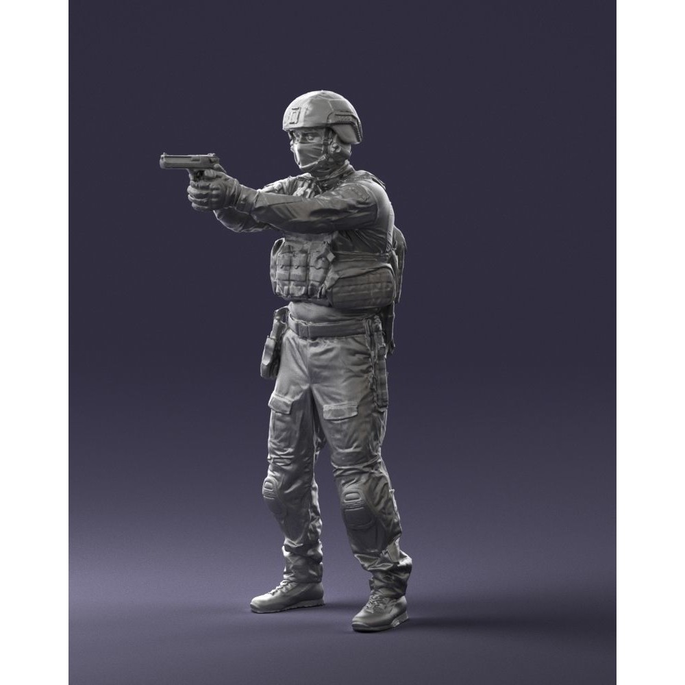 Modern Soldier 3D Model – Tactical Character for Games, FBX - View 6