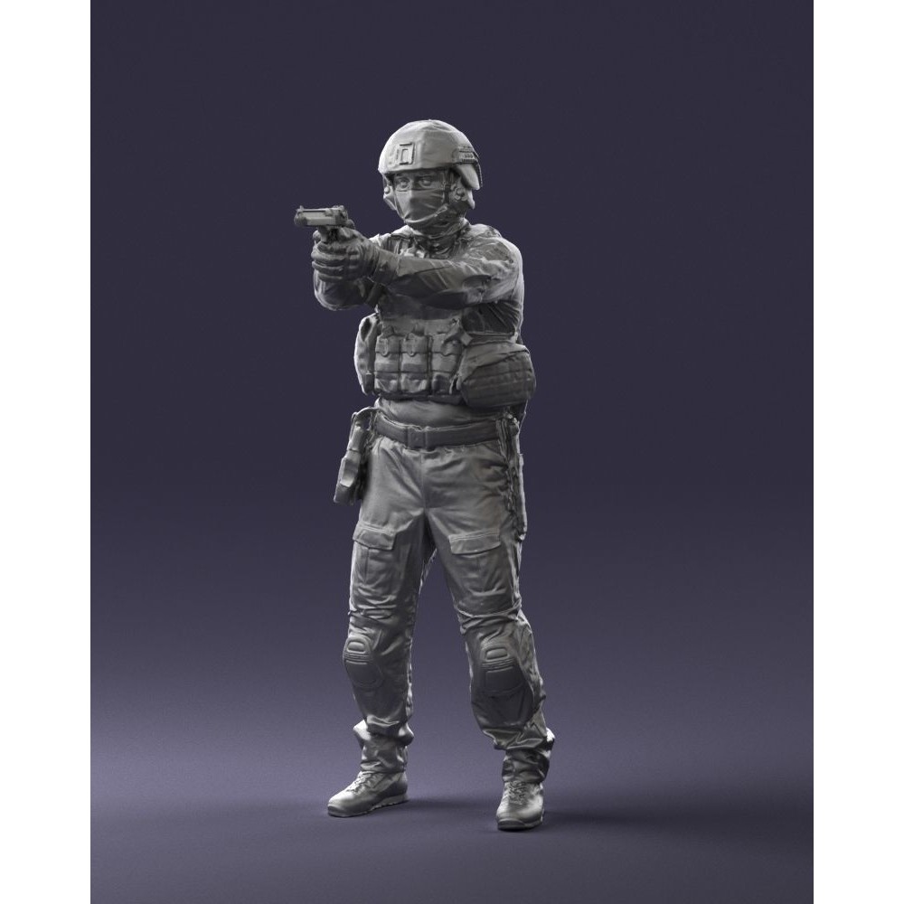 Modern Soldier 3D Model – Tactical Character for Games, FBX - View 9