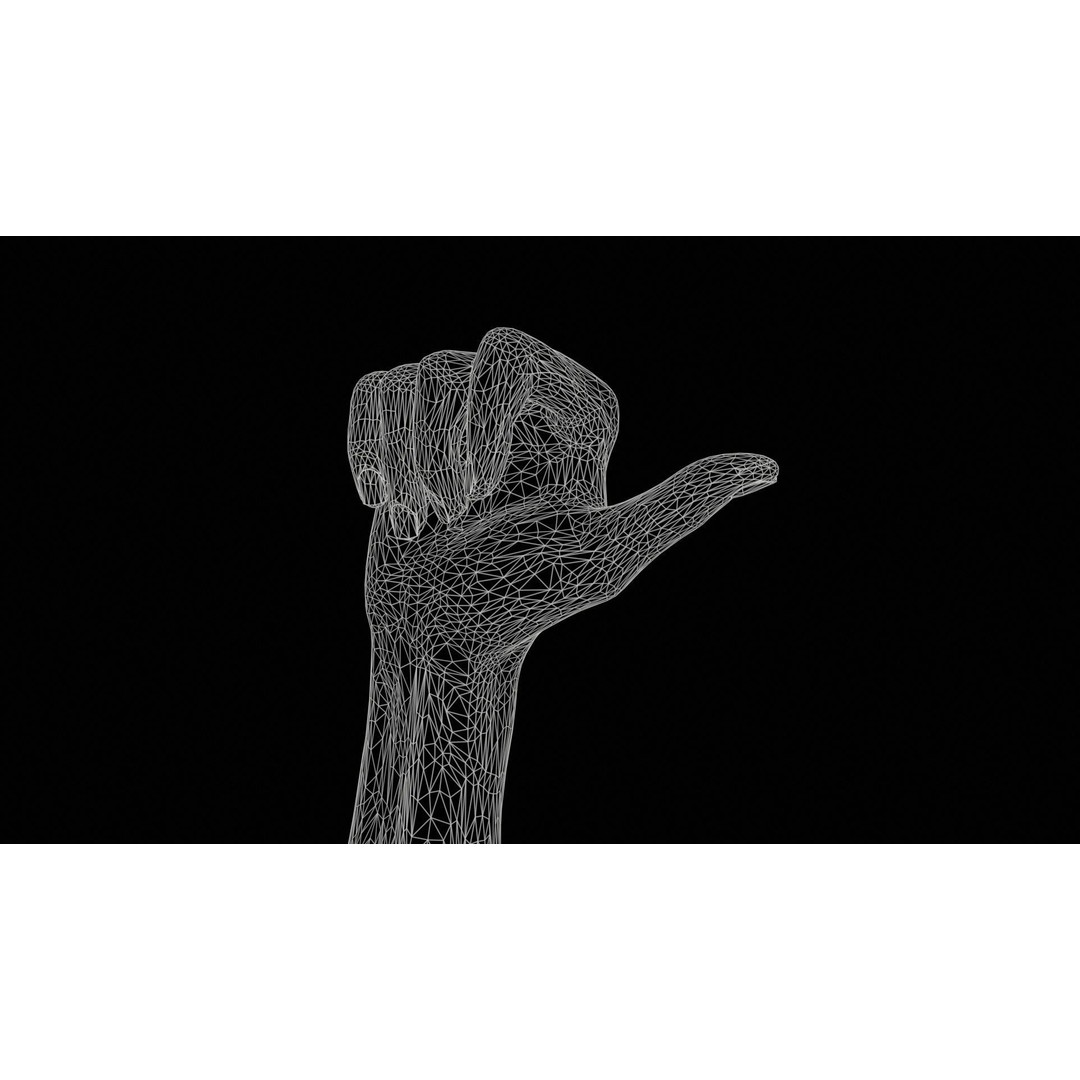 Pointing Hand 3D Model – Low Poly Character, FBX, Blender - View 13