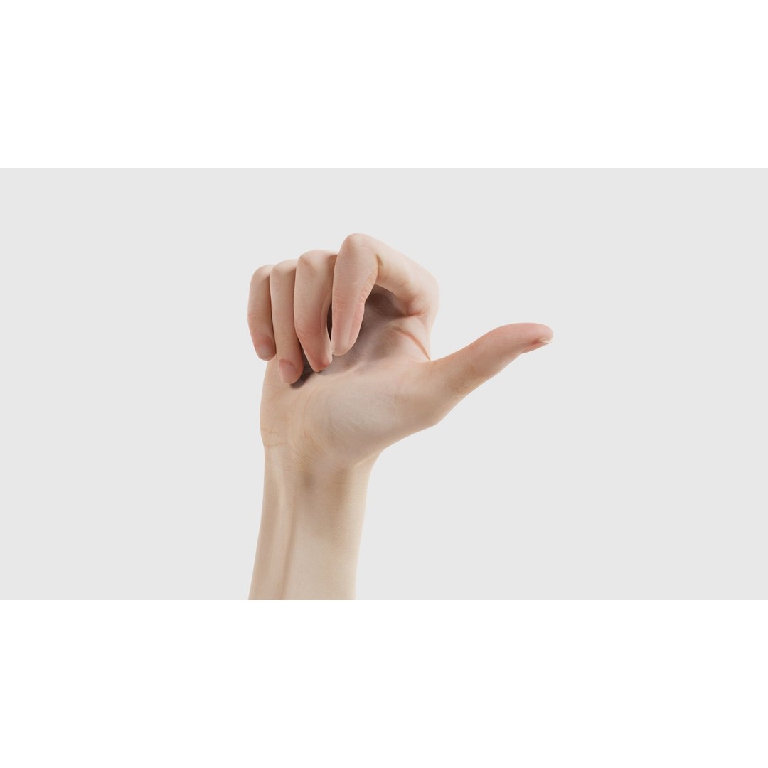 Pointing Hand 3D Model – Low Poly Character, FBX, Blender - View 17