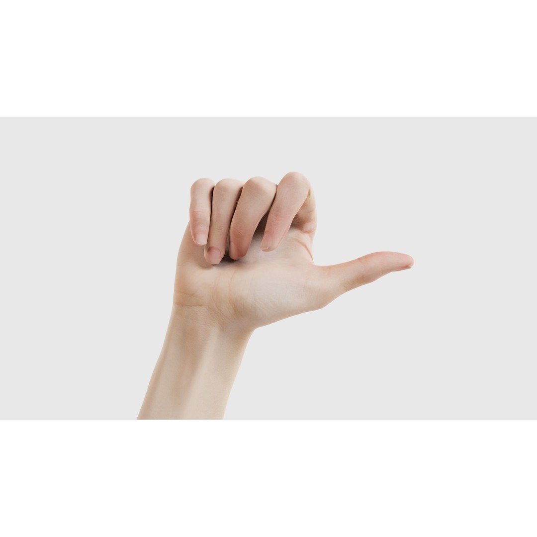 Pointing Hand 3D Model – Low Poly Character, FBX, Blender - View 18