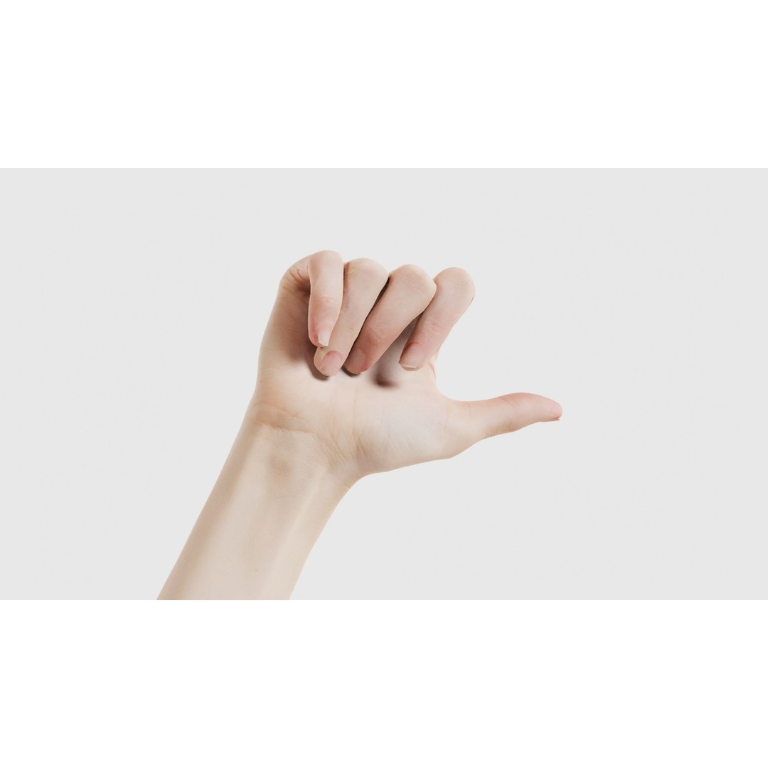 Pointing Hand 3D Model – Low Poly Character, FBX, Blender - View 19