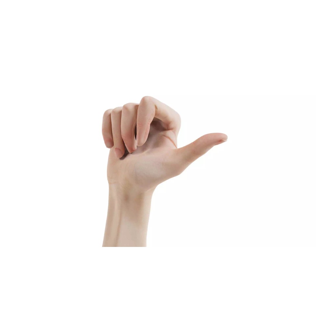 Pointing Hand 3D Model – Low Poly Character, FBX, Blender - View 2