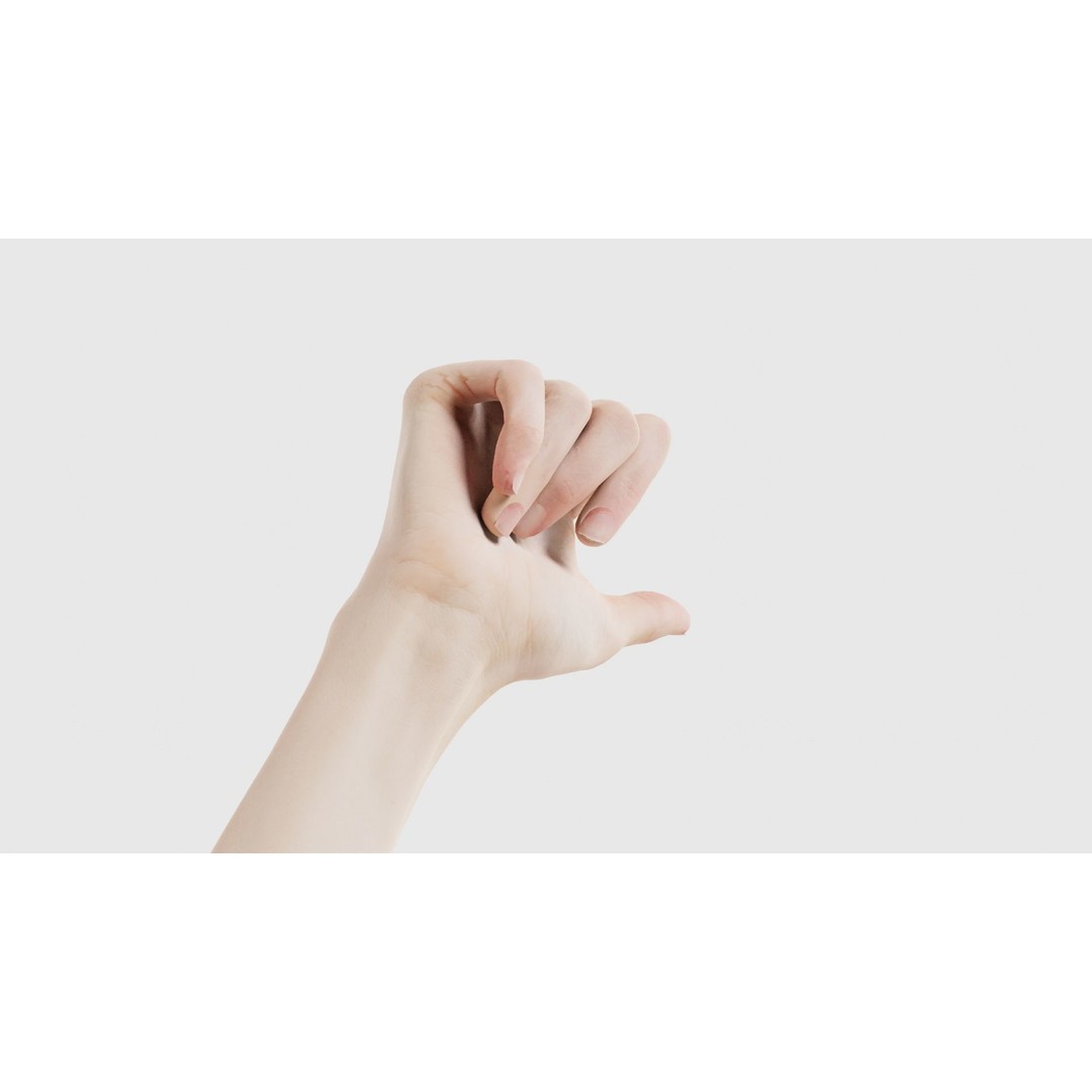 Pointing Hand 3D Model – Low Poly Character, FBX, Blender - View 20