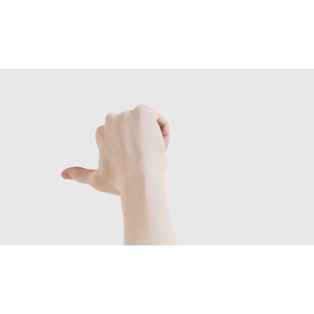 Pointing Hand 3D Model – Low Poly Character, FBX, Blender - View 23