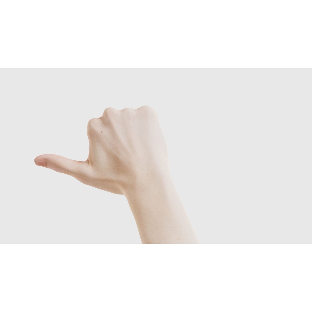 Pointing Hand 3D Model – Low Poly Character, FBX, Blender - View 24