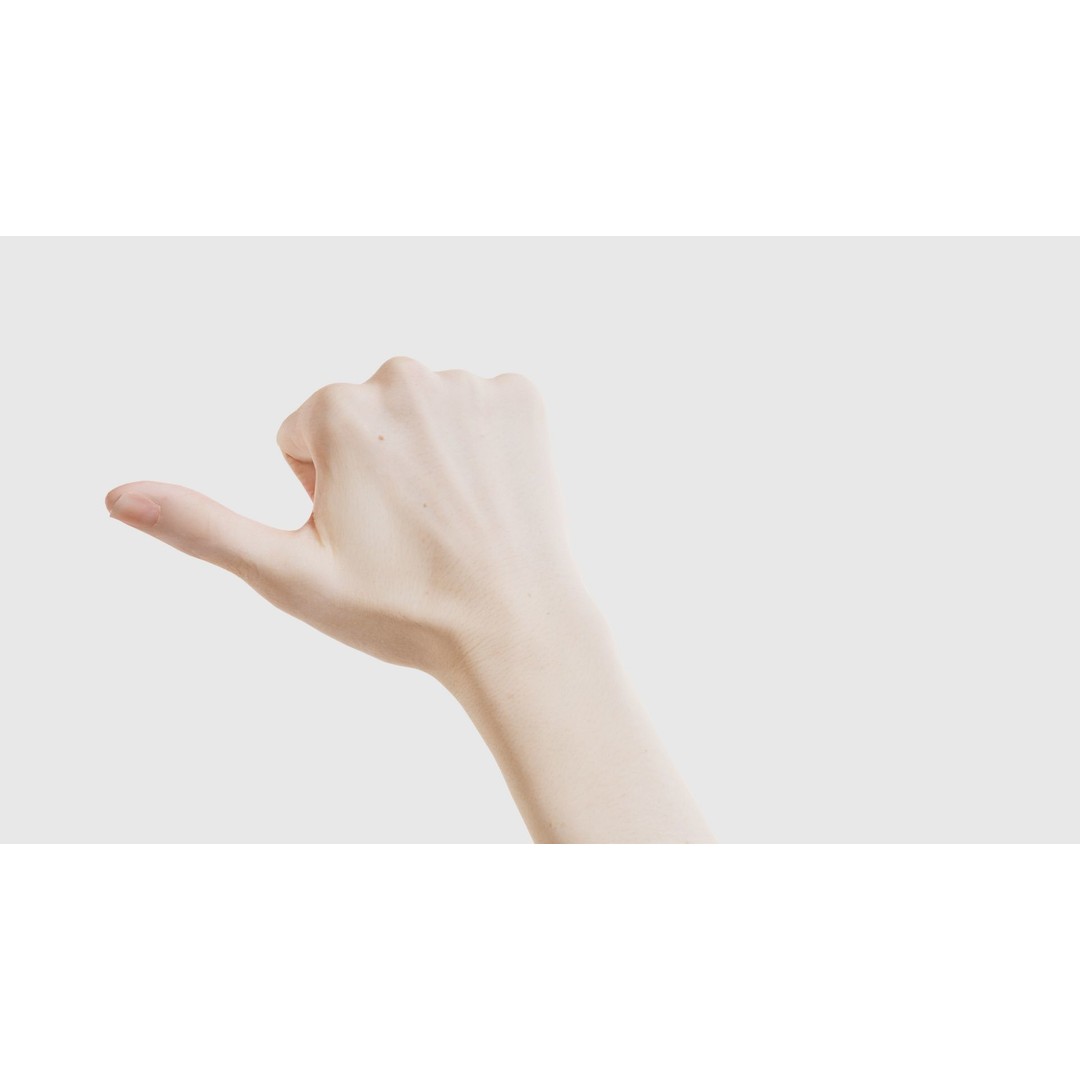 Pointing Hand 3D Model – Low Poly Character, FBX, Blender - View 25
