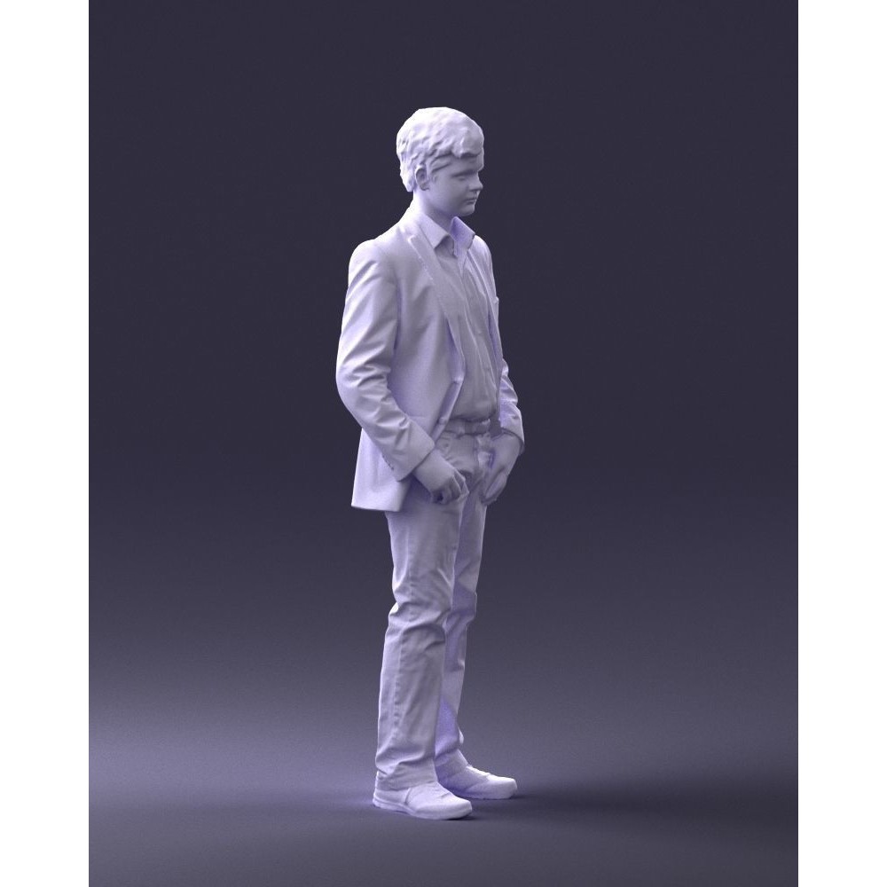 Realistic Teen Boy Character 3D Model – Low Poly Casual Design, FBX - View 12
