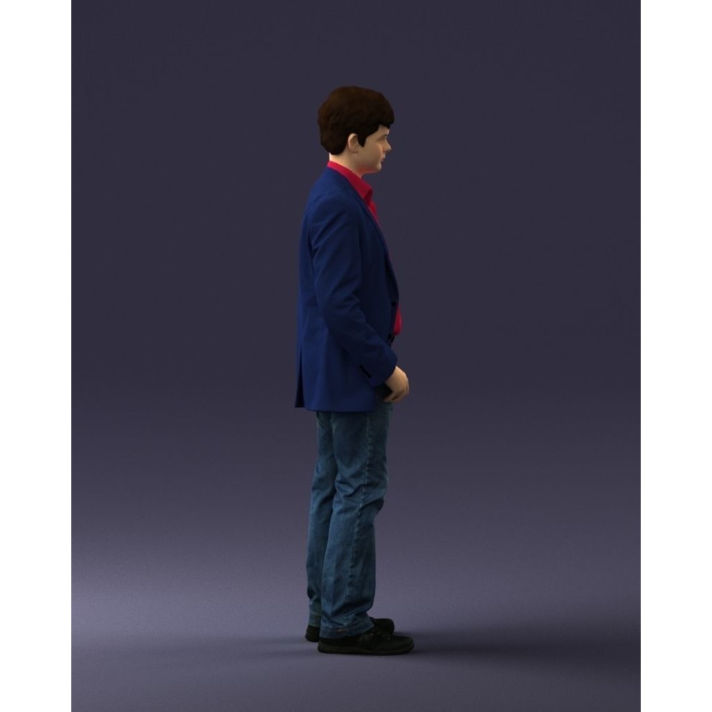 Realistic Teen Boy Character 3D Model – Low Poly Casual Design, FBX - View 14