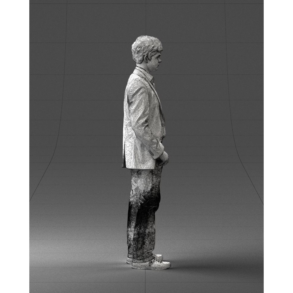 Realistic Teen Boy Character 3D Model – Low Poly Casual Design, FBX - View 16