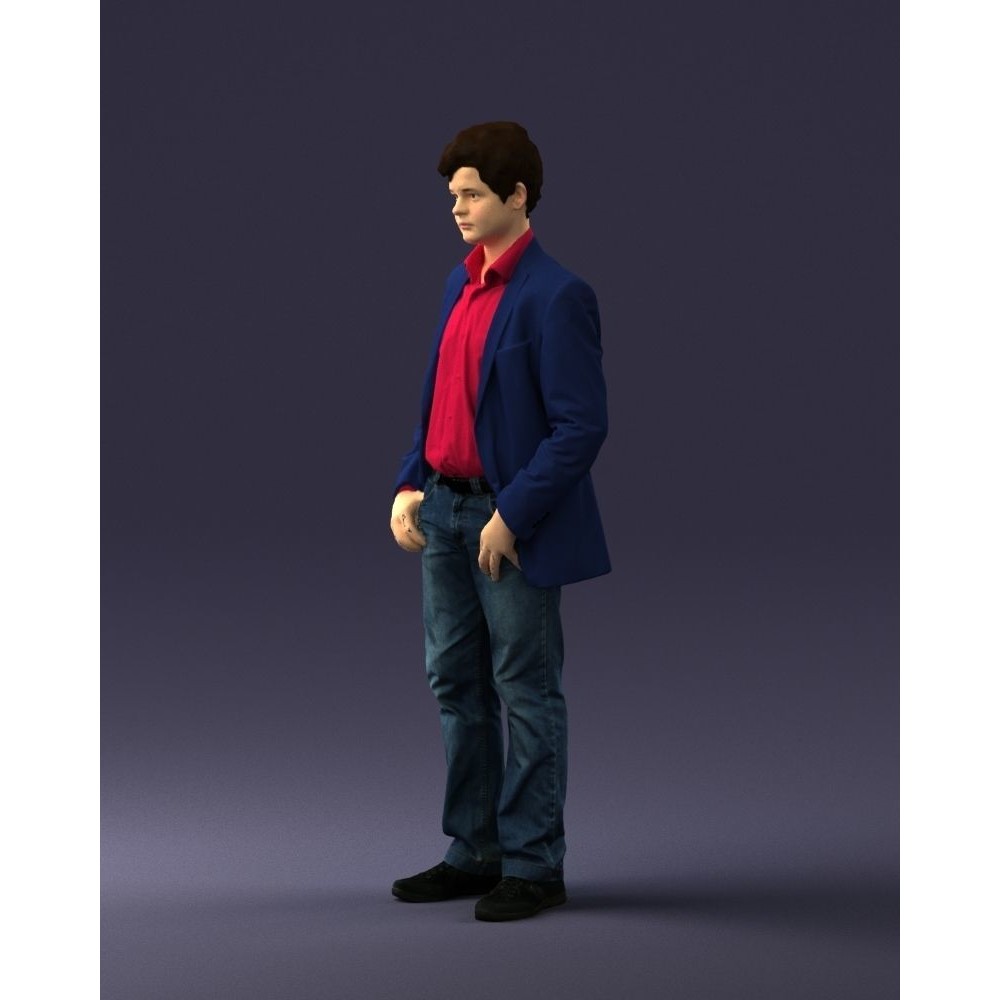 Realistic Teen Boy Character 3D Model – Low Poly Casual Design, FBX - View 29