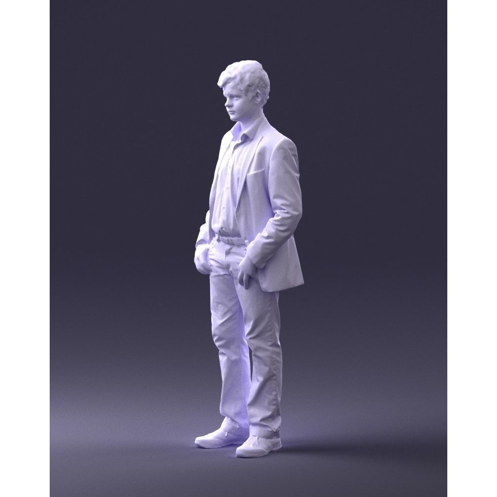 Realistic Teen Boy Character 3D Model – Low Poly Casual Design, FBX - View 30