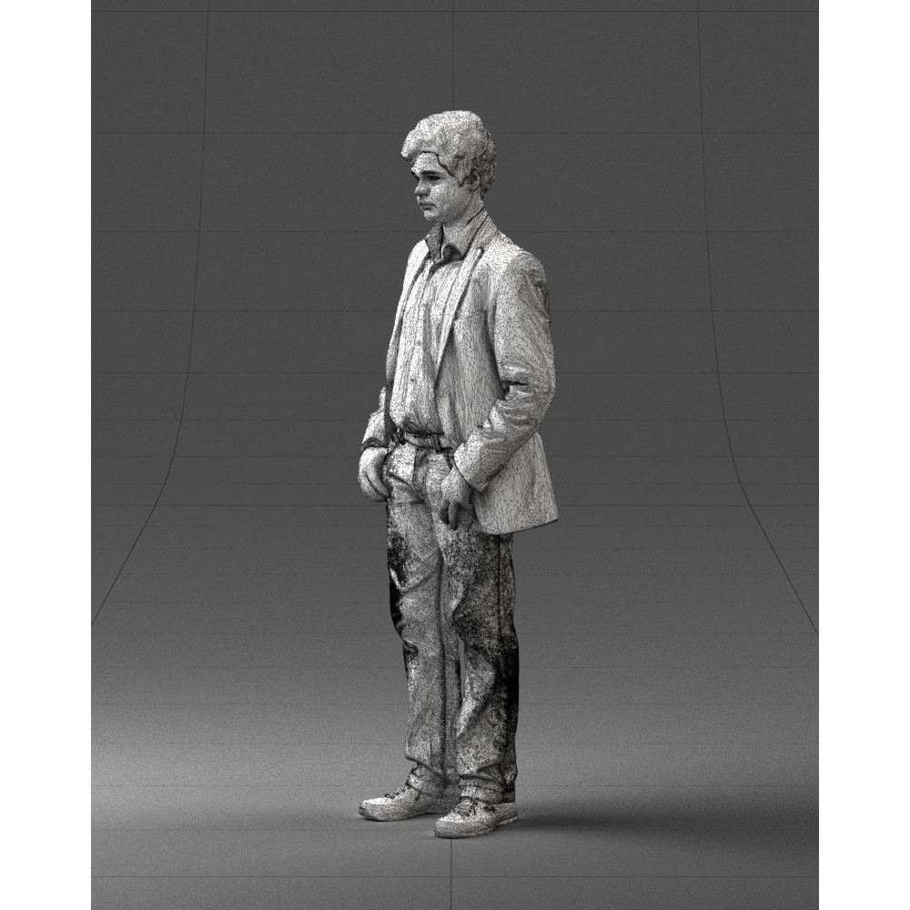 Realistic Teen Boy Character 3D Model – Low Poly Casual Design, FBX - View 31