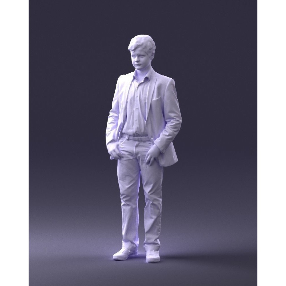 Realistic Teen Boy Character 3D Model – Low Poly Casual Design, FBX - View 33