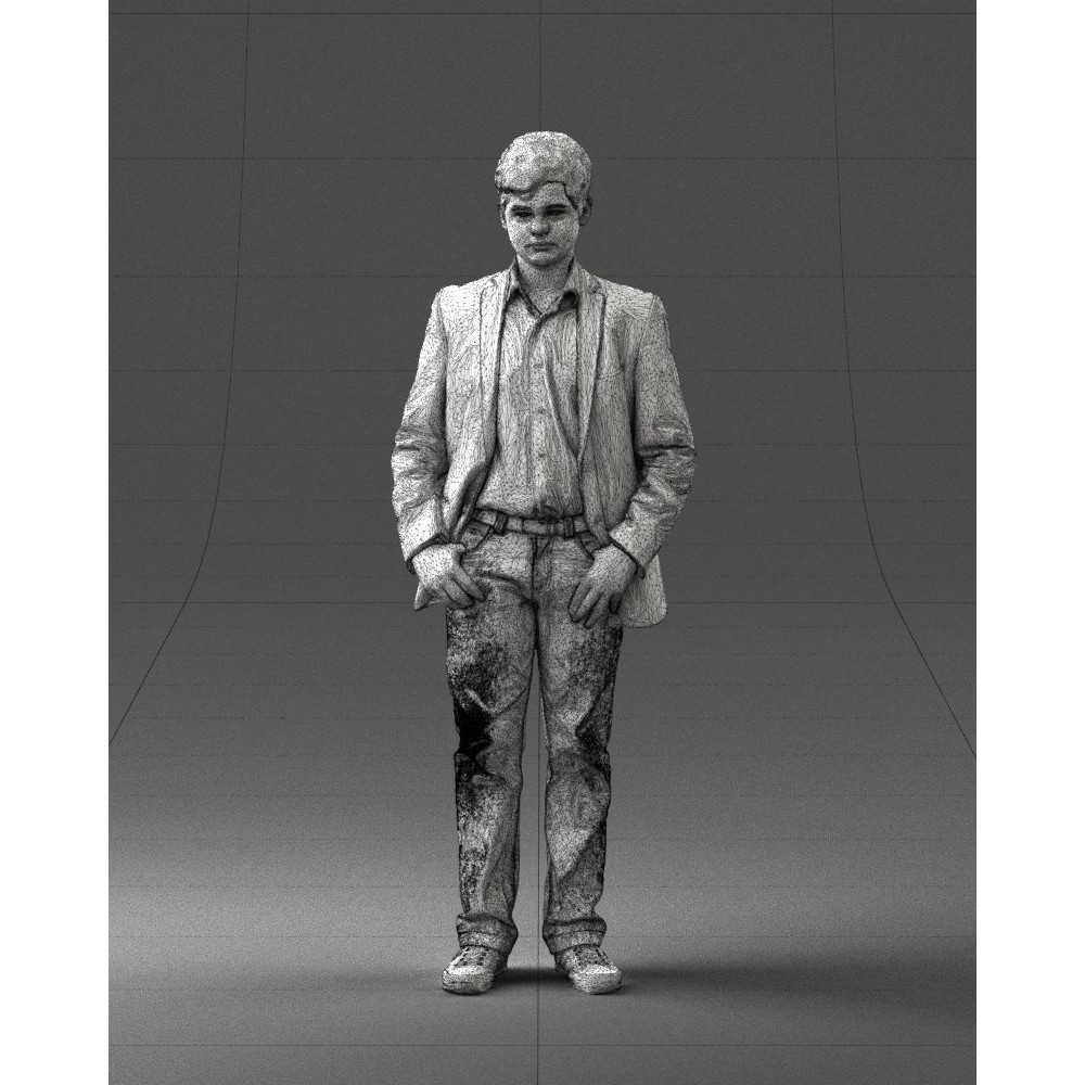 Realistic Teen Boy Character 3D Model – Low Poly Casual Design, FBX - View 37