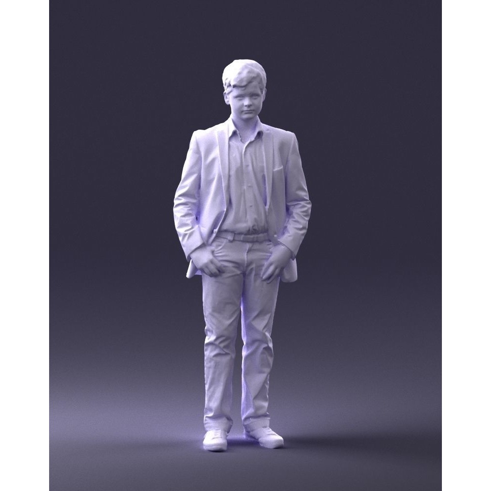 Realistic Teen Boy Character 3D Model – Low Poly Casual Design, FBX - View 6