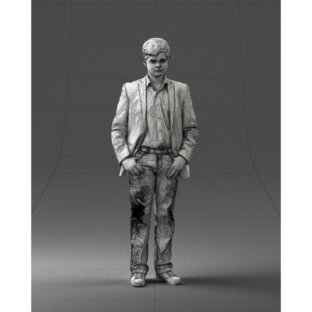 Realistic Teen Boy Character 3D Model – Low Poly Casual Design, FBX - View 7