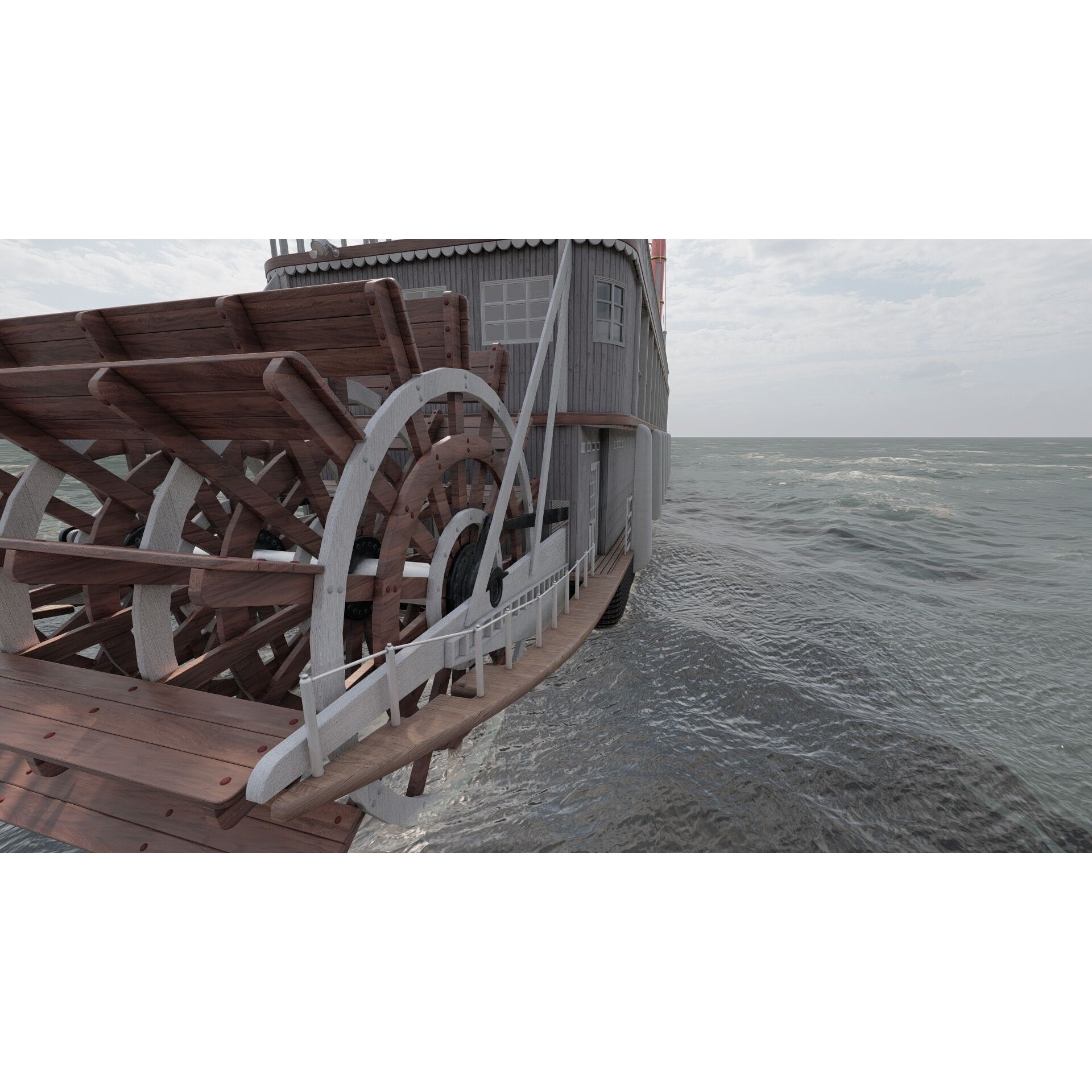 American Steam Ship - Game-Ready 3D Model - View 16