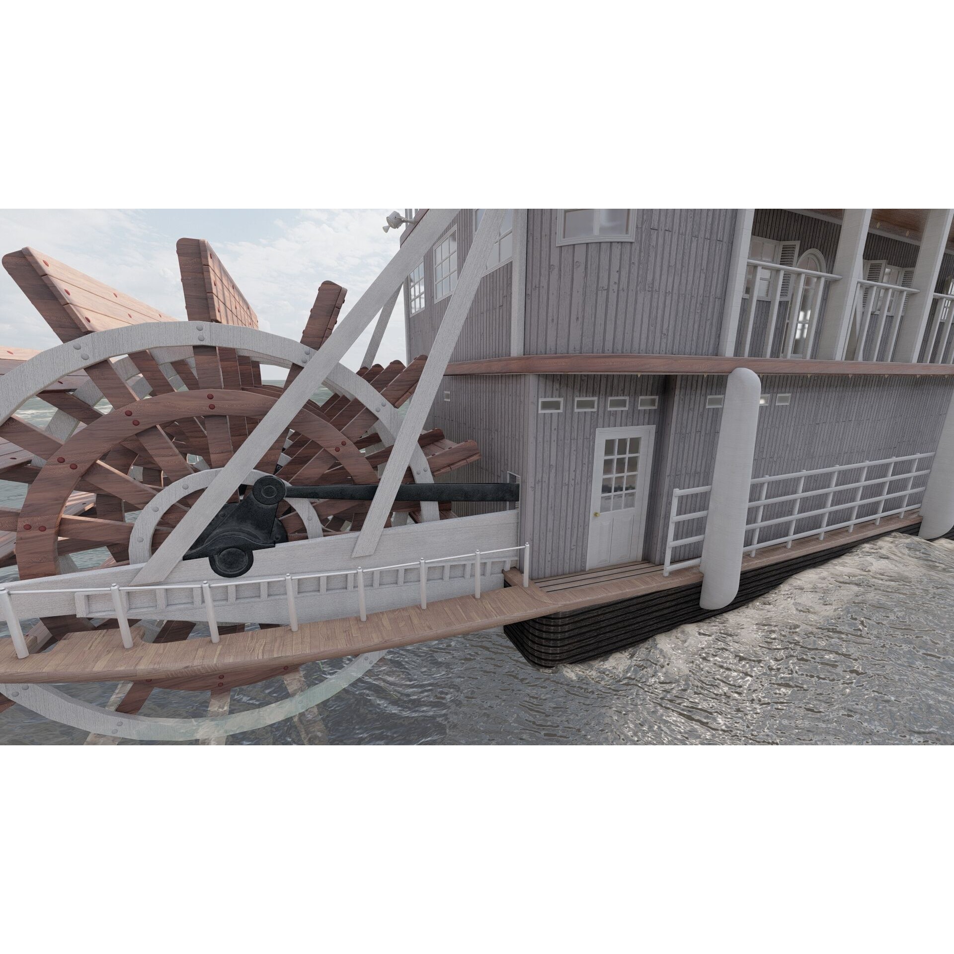American Steam Ship - Game-Ready 3D Model - View 17