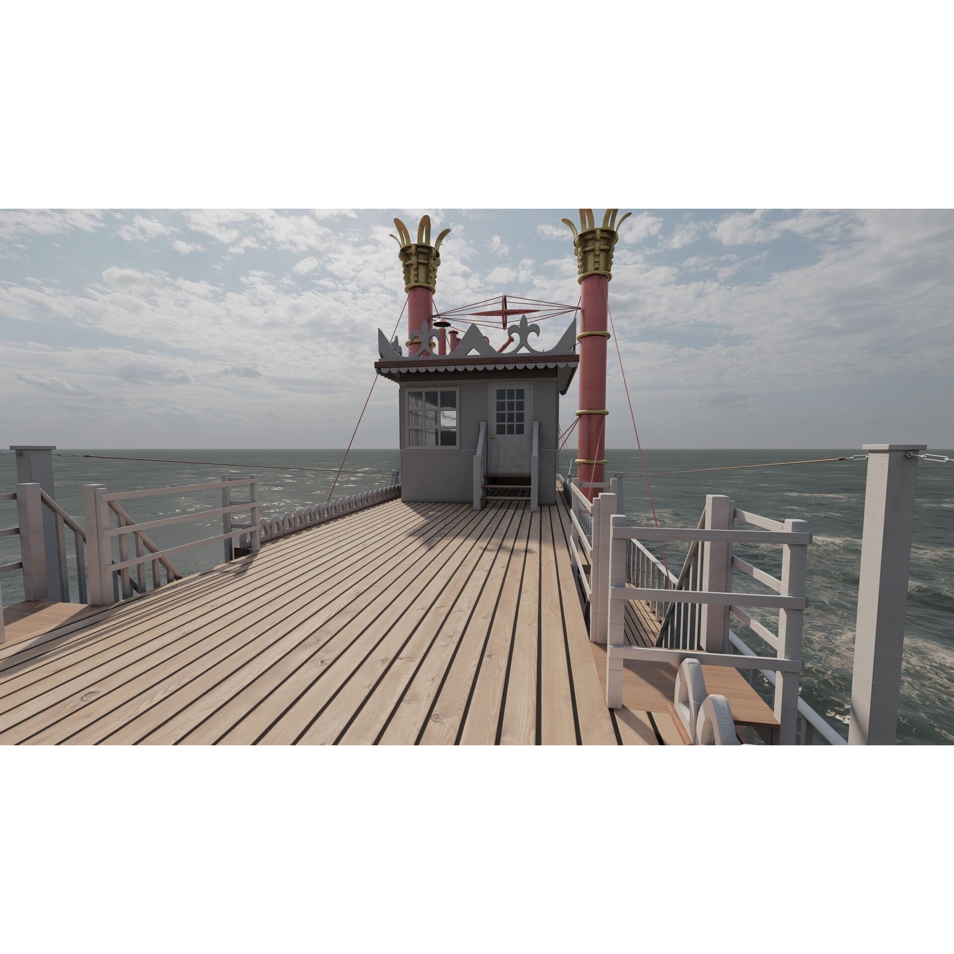 American Steam Ship - Game-Ready 3D Model - View 22