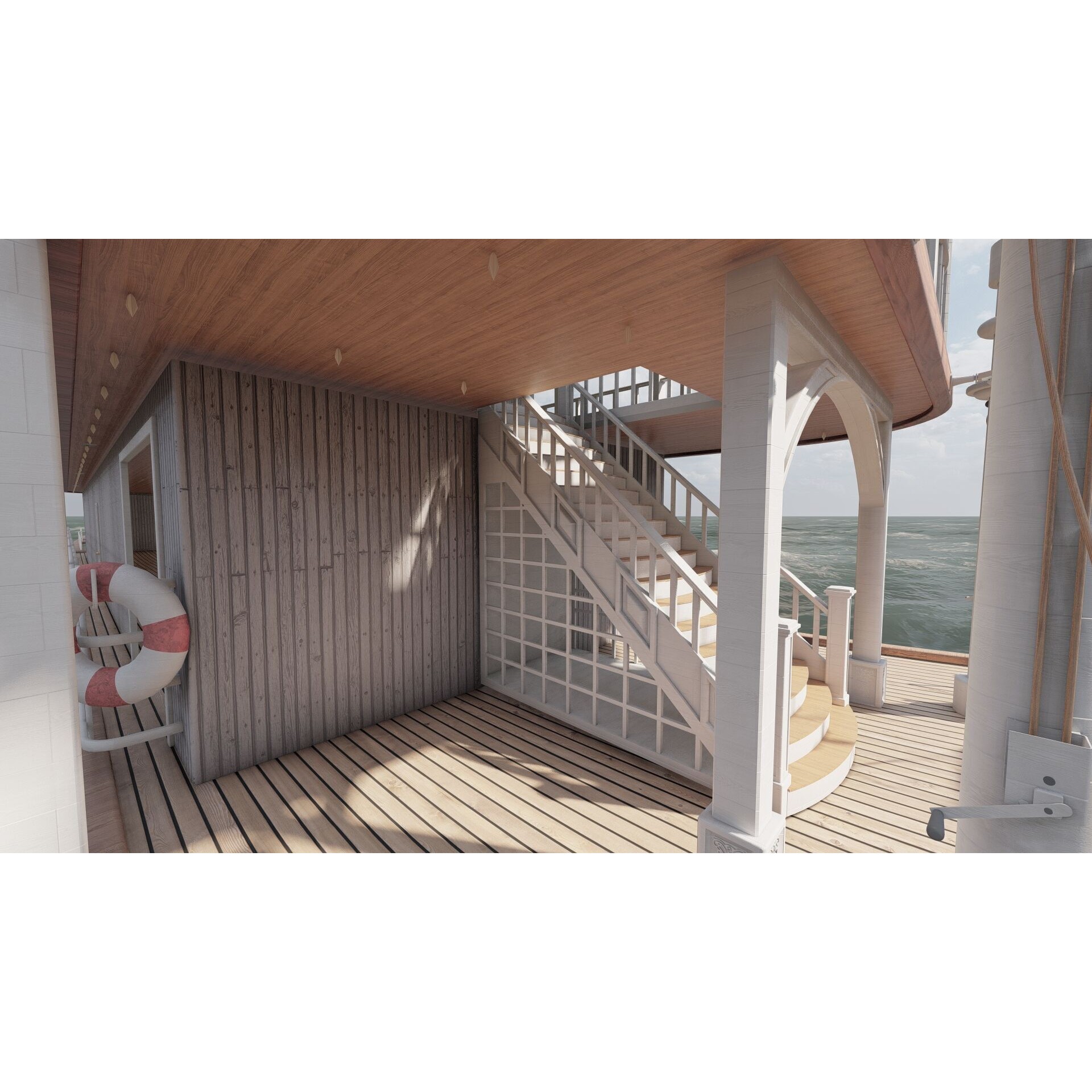 American Steam Ship - Game-Ready 3D Model - View 25