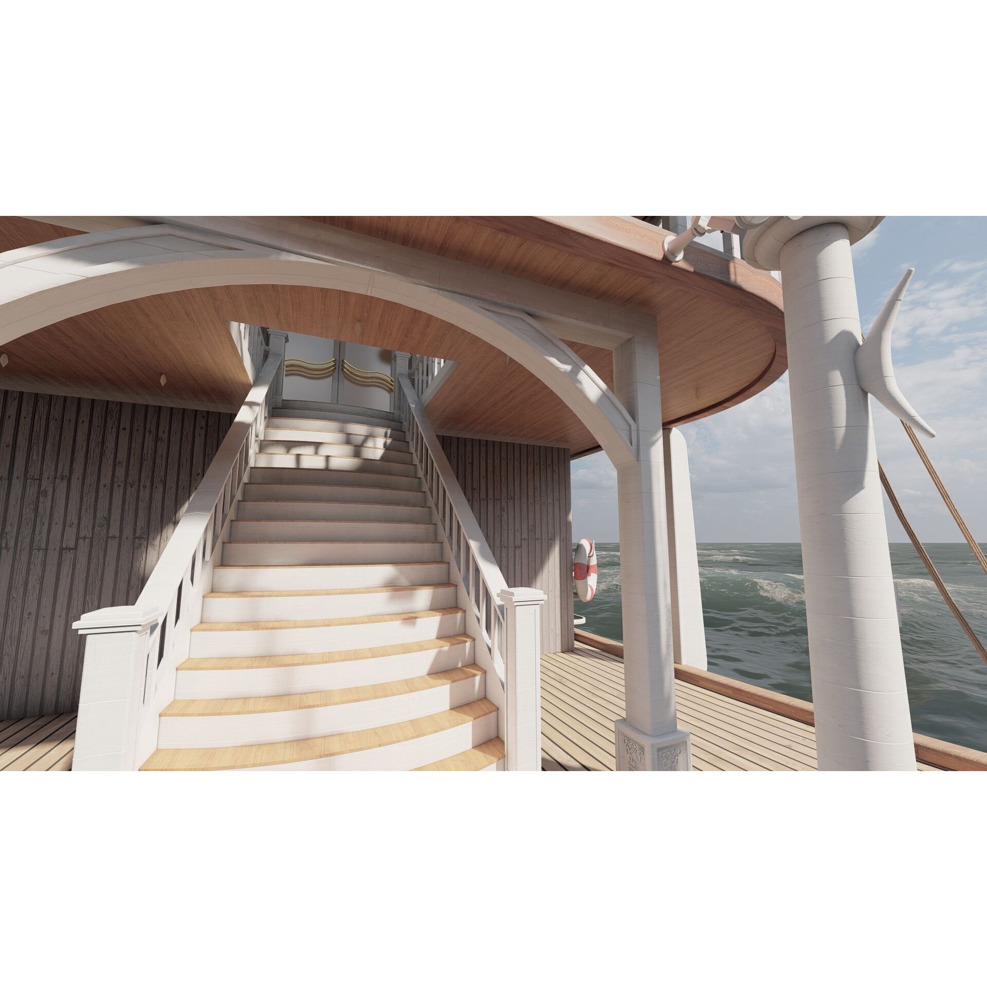 American Steam Ship - Game-Ready 3D Model - View 26