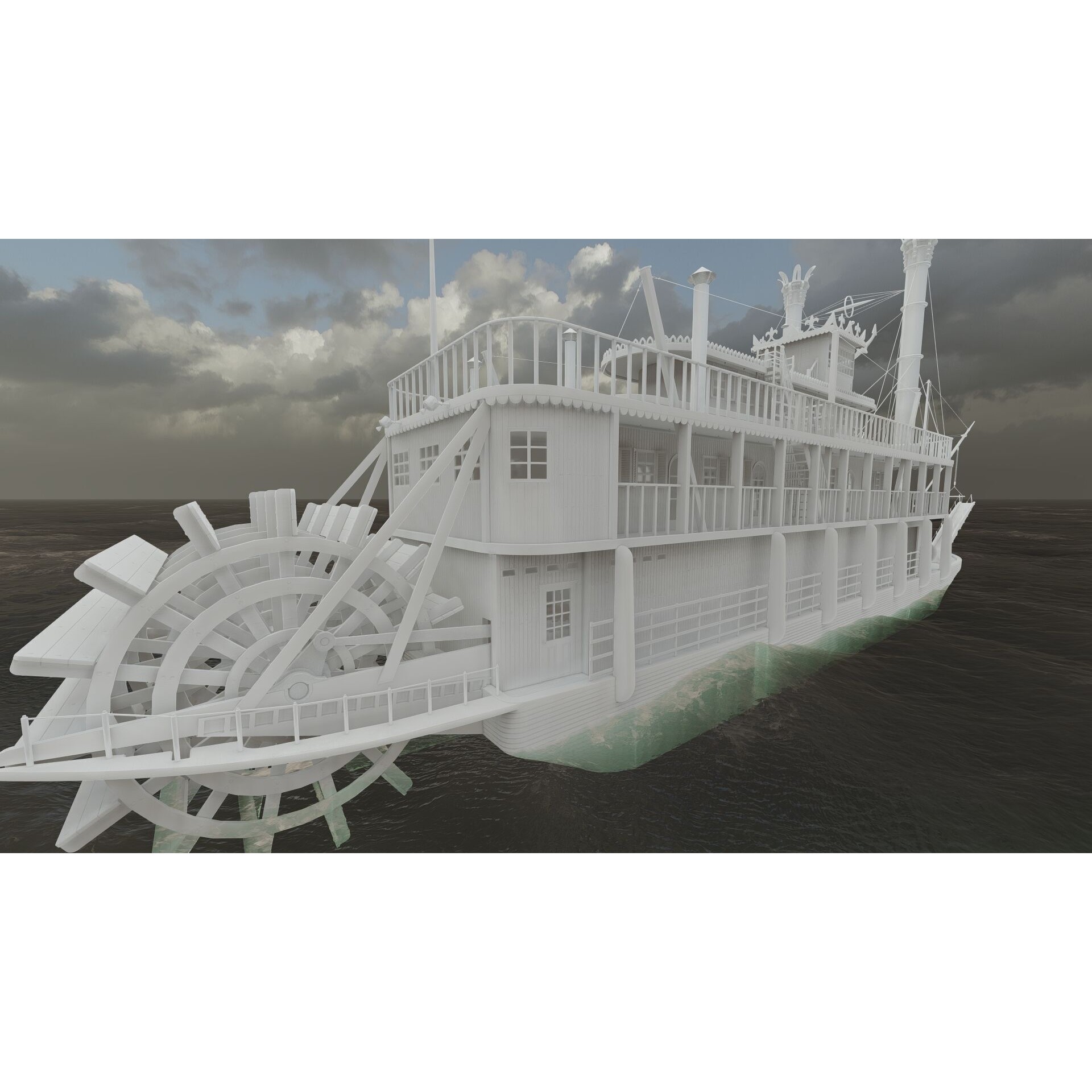 American Steam Ship - Game-Ready 3D Model - View 32