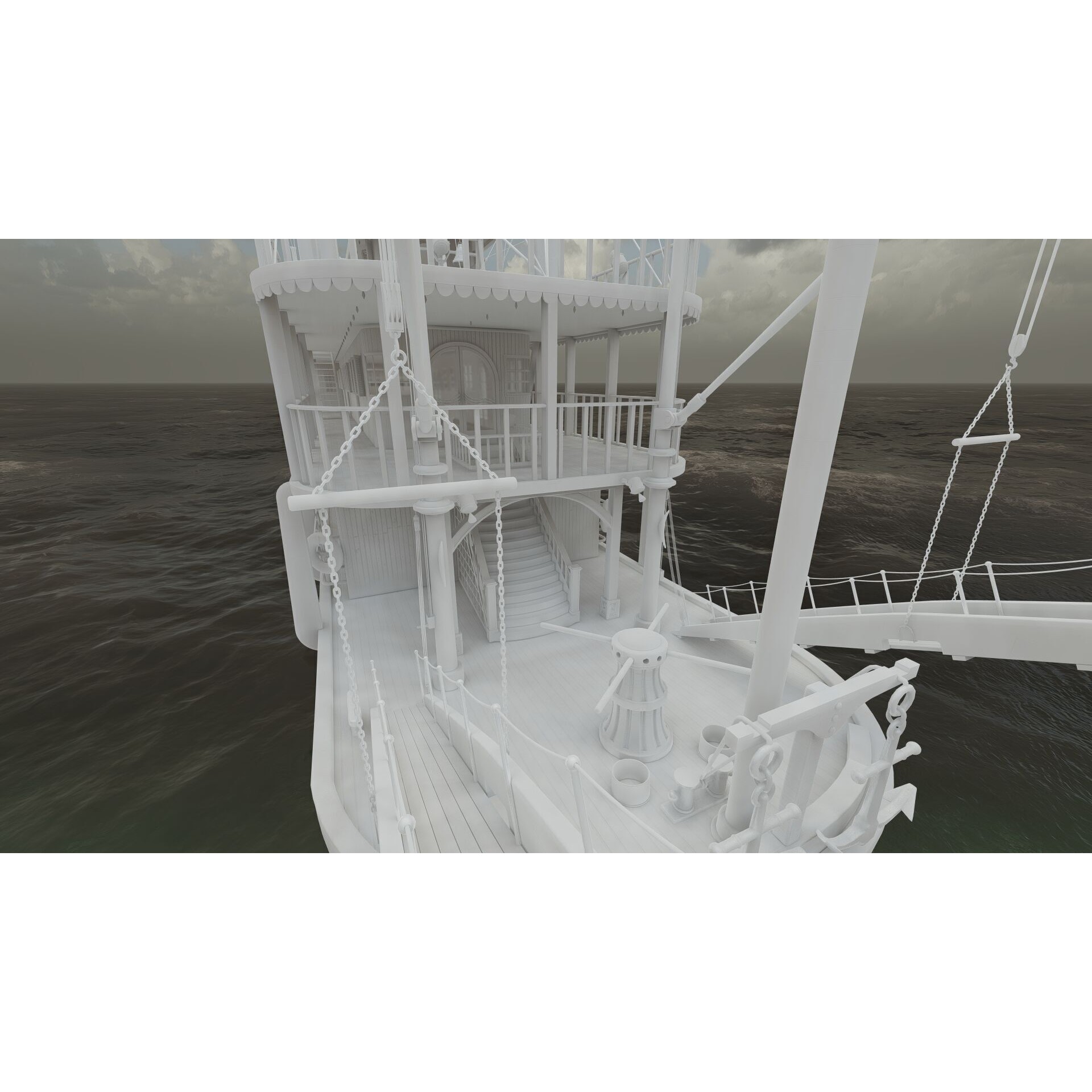 American Steam Ship - Game-Ready 3D Model - View 36